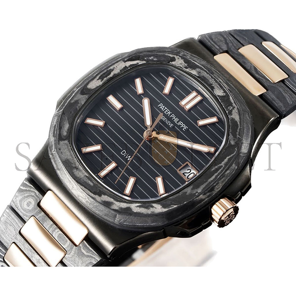 PATEK PHILIPPE DIW CARBON NAUTILUS“ROSE GOLD BLACK GRAIL” 40MM WATCH 5711/1A
